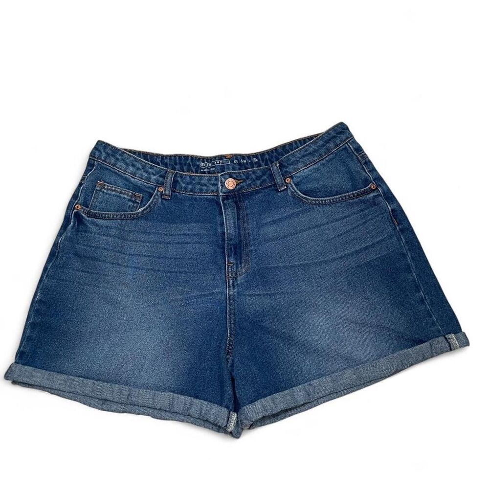 Noisy May Women's XL Denim Rolled Cuffed Shorts